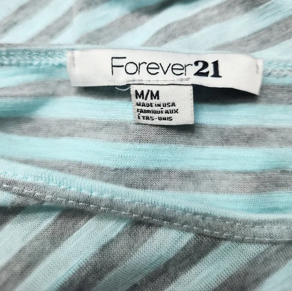 Forever 21 Striped Slipover Tank Top w/ Chest Pocket | Medium - Picture 4 of 6